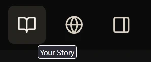 The game header with the Your Story button highlighted